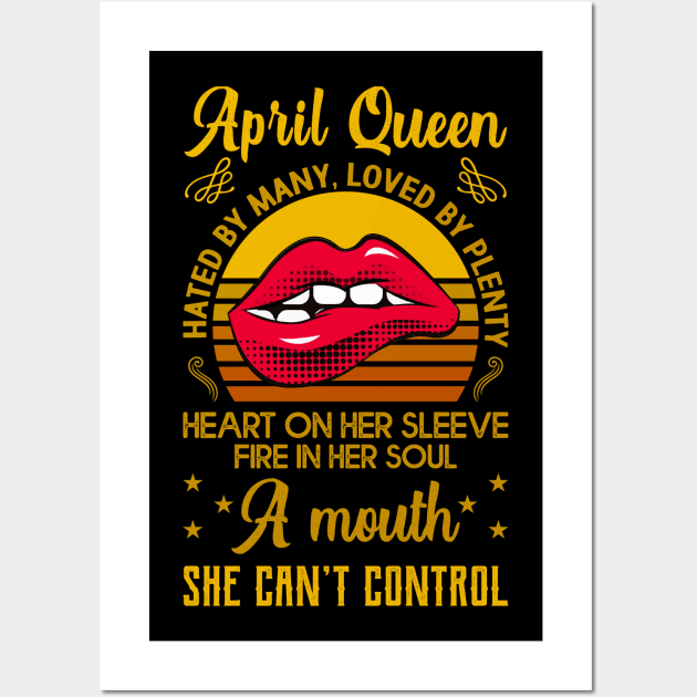 Birthday April Queen Wall Art by Dojaja